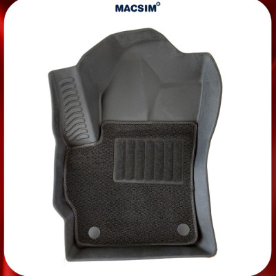 Thảm lót sàn ô tô 2 lớp cao cấp dành cho xe Toyota Cross 2020 - tới nay (sd) nhãn hiệu Macsim chất liệu TPE màu đen