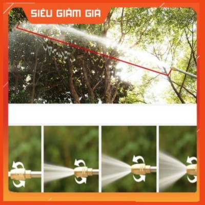 Bộ dây vòi xịt nước rửa xe, tưới cây . tăng áp 3 lần, loại 3m, 5m 206587Yđầu đồng,cút đồng+ tặng túi đựng bút