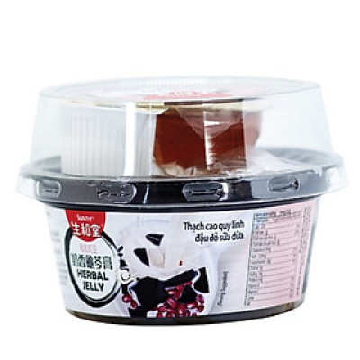 Thạch cao quy linh đậu đỏ sữa dừa