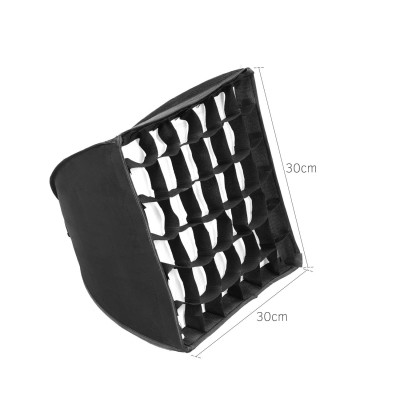 Softbox 30 * 30cm / 11,8 * 11,8 inch có lưới Tương thích với Đèn video LED tiêu điểm Godox S30