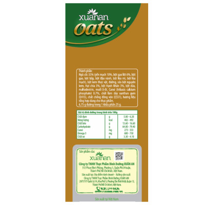 Combo 2 túi: Ngũ Cốc Gạo Lứt Huyết Rồng 400G + Ngũ Cốc Yến Mạch Hạnh Nhân Hạt Chia 400G[ít đường](Tặng Kèm 2 Túi Yến Mạch 150G)