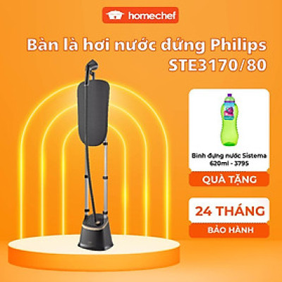 Bàn là cây, bàn là hơi nước đứng Philips STE3170, công suất 2000W, phun hơi tự động, bảo hành 2 năm | Hàng Chính Hãng