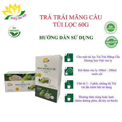 TRÀ TRÁI MÃNG CẦU TÚI LỌC HỘP 60G - HƯƠNG SEN VIỆT