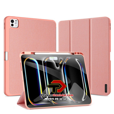 Bao da chống sốc cho iPad Pro 13 inch 2024 M4 chính hãng Dux Ducis Domo có ngăn để bút - Hàng chính hãng