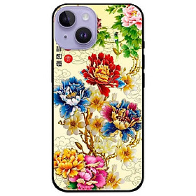 Ốp lưng dành cho Iphone 14 - Iphone 14 Plus - Iphone 14 Pro - Iphone 14 Pro Max - Mẫu Đơn Vàng Xanh