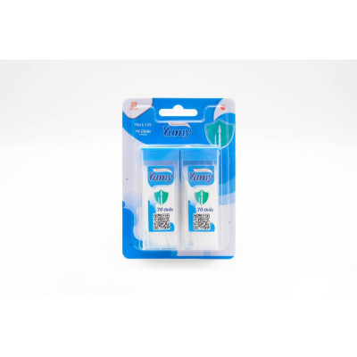 [Lố 12 hộp] Tăm nhựa vỉ 2 hộp chữ nhật YUMY size Z [TN11-125] hộp 140 que