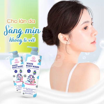 Sữa Tắm Trắng Sáng Da Sữa Bò Tươi Avatar White Body Wash 800 mL (2 loại)