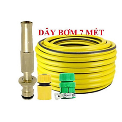 Bộ dây vòi xịt nước rửa xe, tưới cây . tăng áp 3 lần, loại 7m, 10m 206587 cút sập,+ tặng móc khoá