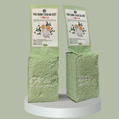 Trà Xanh Tân Cương Thái Nguyên TASO GU VIỆT Cao Cấp 100g - Trà 1 Tôm 2 lá