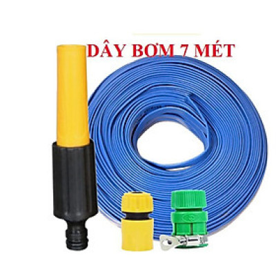 Vòi Xịt️Evoucher Bộ dây vòi xịt nước rửa xe, tưới cây , tăng áp 3 lần, loại 7m, 10m 206622-5 cút sập, +  đai