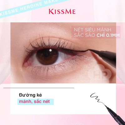 Bút Kẻ Mắt Nước Siêu Chống Trôi Nét Siêu Sắc Mãnh Kissme Heroine Make Smooth Liquid Eyeliner Super Keep (0.1 G)