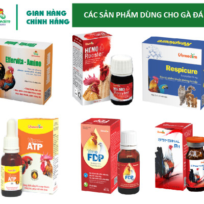 Vemedim Vime-cafein dùng cho gà đá bị kiệt sức, chấn thương, suy nhược khi bệnh, chai tiêm 10ml