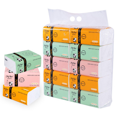 Thùng 30 gói Khăn Giấy Rút Gấu Trúc 3 Lớp MyLan Siêu Dai, Mềm Mịn, thấm hút tốt