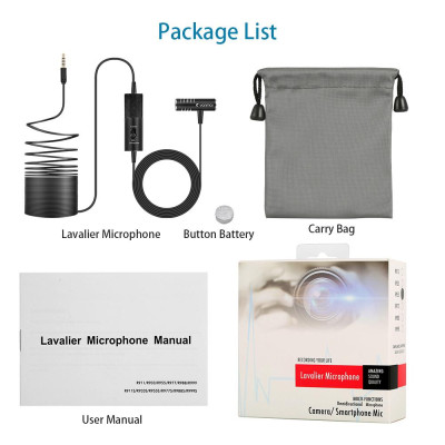 Micrô Kẹp trên ve áo tụ điện đa hướng âm thanh ghi âm Youtube Yanmai Professional Lavalier