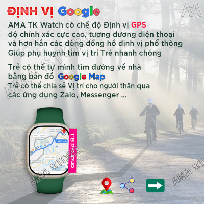 Đồng hồ Thông minh AMA Smart watch TK Plus Android 8.1 Camera xoay 180 Lắp Sim Định vị GPS Google kết nối Wifi 4G Blueltooth xem được Video Youtube TikTok tải App FB Messenger Skype Viber Wechat Line Tele chơi Game cho Trẻ em Người lớn Hàng nhập khẩu