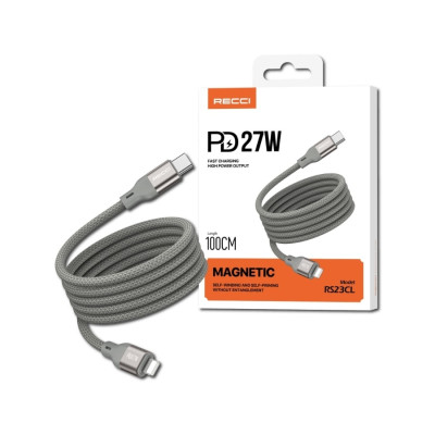 Dây sạc nhanh nam châm ô tô RECCI RS23 Hàng chính hãng