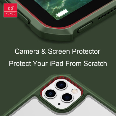 Ốp lưng thể thao chống sốc mỏng 8.8mm cho iPad Pro 11 2021 Chip M1 / iPad Pro 11 2020 hiệu XUNDD Beetle Series Gen 2 mặt lưng trong suốt viền màu chết liệu TPU bảo vệ toàn diện - hàng nhập khẩu