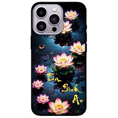 Ốp lưng cho IPhone 12 - 12 Pro - 12 Pro Max - 13 Mini - 13 - 13 Pro - 13 Pro Max - Tâm Sen Hồng An - Hàng Chính Hãng