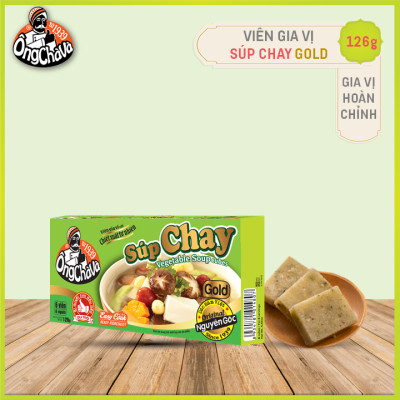 Viên Gia Vị Súp Chay Ông Chà Và Gold 126gr (Vegetable Soup Cubes)
