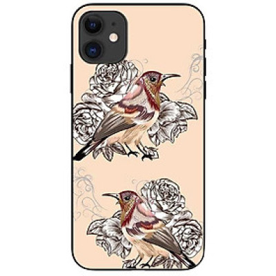 Ốp lưng dành cho Iphone 12 Mini mẫu Chim Hoa Hồng