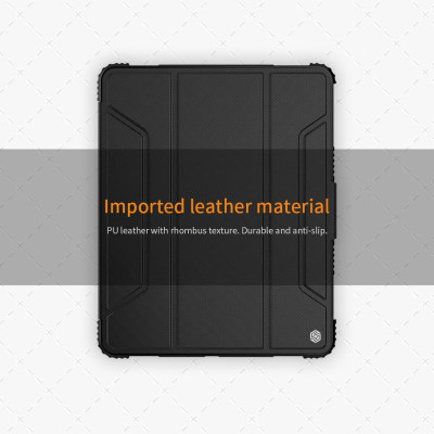 Bao da iPad Pro 11 2020 chống sốc hiệu Nillkin Bumber có ngăn đựng bút chống va đập, mặt lưng show Logo táo, cơ chế smartsleep - Hàng chính hãng
