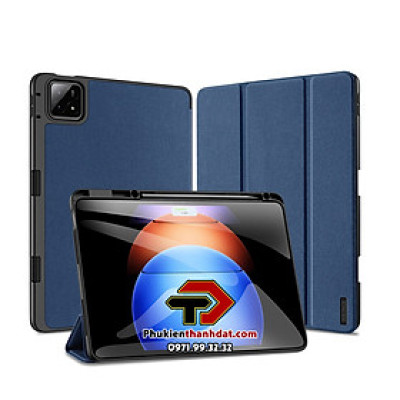 Bao da chống sốc cho Xiaomi Pad 6S Pro chính hãng Dux Ducis Domo có khay đựng bút - Hàng chính hãng