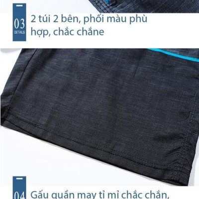 Quần shorts đi biển nam vải dù(gió), phong cách {mã SQ212V}