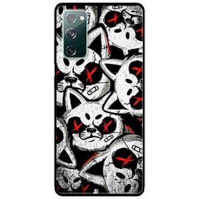 Ốp lưng dành cho Samsung A90 - Samsung S20 FE mẫu Mèo Trắng Đỏ Dữ