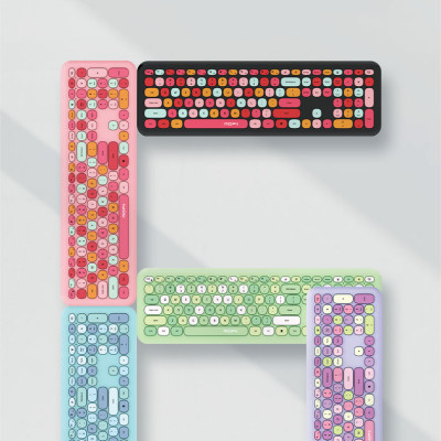 Combo bàn phím chuột không dây MOFII 666 thiết kế hiện đại đa dạng màu sắc kết nối bằng chip USB 2.4GHz - HÀNG CHÍNH HÃNG 