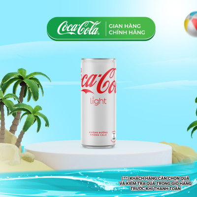Lốc 24 Lon Nước Giải Khát Không Đường Coca-Cola Light Lon 320ml/Lon   Coca-Cola Official Store_TK