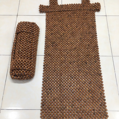 Lót Khoác Vai Ghế Xe Ô Tô Hạt Gỗ Hương Hạt 1.2cm ( hình thật )