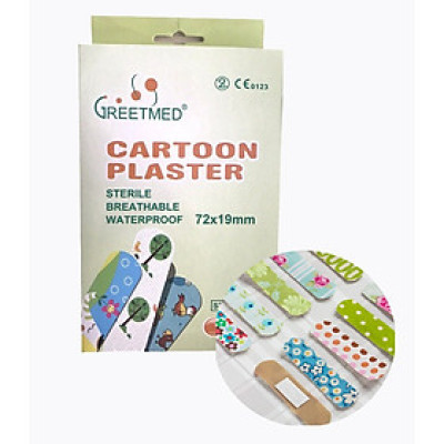Băng keo cá nhân hình thú Greetmed (Hộp 100 miếng)