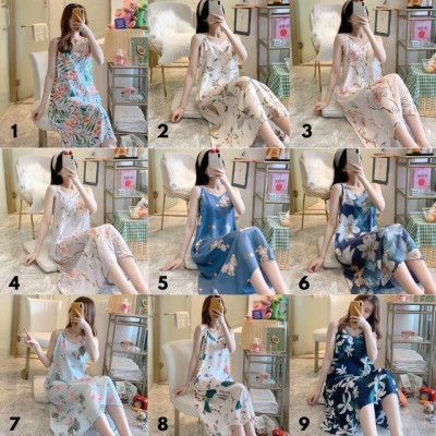 Váy nữ 2 dây vải lanh siêu mát