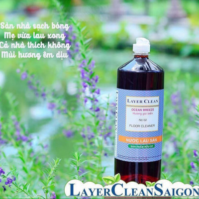 Nước lau sàn Hữu cơ Layer Clean 1,25 lít hương gió biển