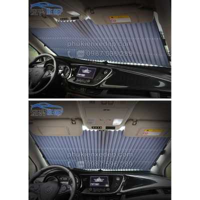 Rèm che nắng kính lái, kính chắn gió thông minh, rèm xếp gợn sóng gọn nhẹ cao cấp