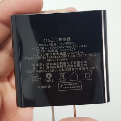 Adapter Sạc 3 Cổng 3A Hoco C15 - Hàng Chính Hãng - Shop Thế giới số - Hàng Chính Hãng