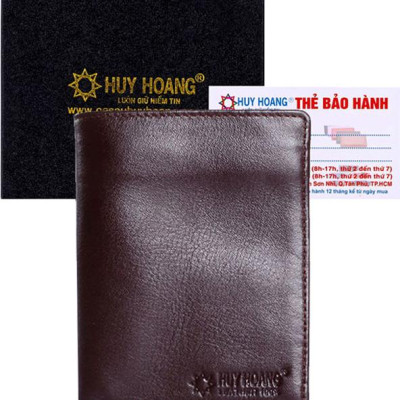 Ví Nam Kiểu Đứng Huy Hoàng HT2109 (12.5 x 10 cm) - Nâu
