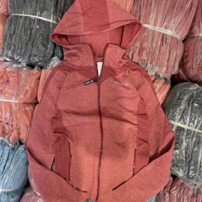 ÁO KHOÁC THỂ THAO CHỐNG NẮNG NỮ TẬP GYM YOGA CÓ TÚI VẢI DỆT KIM CO GIÃN TỐT