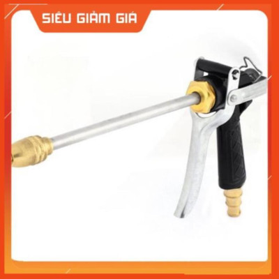 Bộ dây vòi xịt nước rửa xe,tưới cây .tăng áp 3 lần,loại 3m, 5m 206318 đầu đồng,cút,nối nhựa vàng+ tặng đai