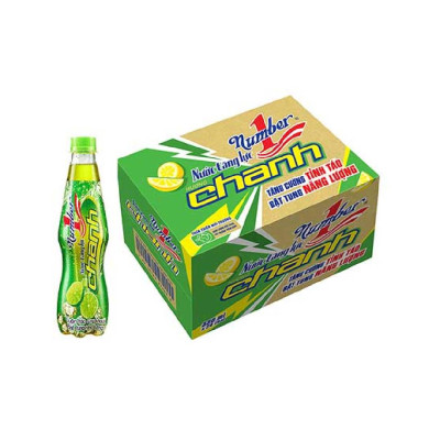 Thùng 24 chai Nước tăng lực Number 1 hương chanh chai PET 330 ml