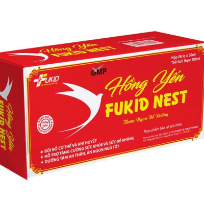Lisse ￼hồng yến fukid nest- Hộp 6 lọ x 30 ml - Bồi bổ cơ thể và khí huyết ,tăng cường sức khỏe