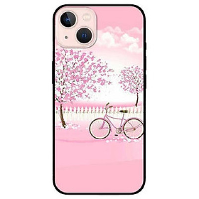Ốp lưng dành cho Iphone 13 Mini - Iphone 13 - Iphone 13 Pro - Iphone 13 Pro Max - Xe Đạp Nền Hồng