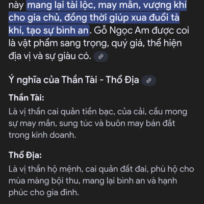 Cặp  thần tài  thổ địa  phong thủy cầu tài lộc bằng gỗ ngọc Am thơm nức cao 20x11x10cm