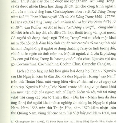 Đàng Trong Lịch Sử Và Văn Hóa