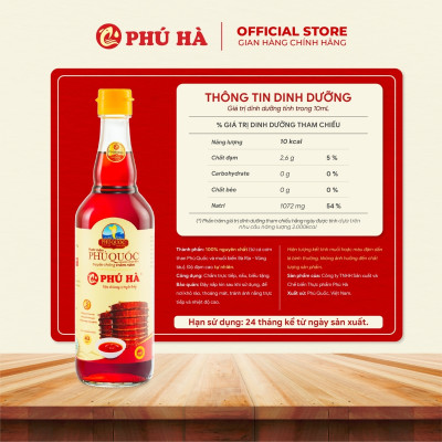Nước mắm Phú Quốc Chỉ Dẫn Địa Lý Phú Hà 40 độ đạm - Combo 2 chai 60ml