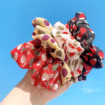 Set 3 dây buộc tóc, cột tóc vải von trộn mẫu trộn màu