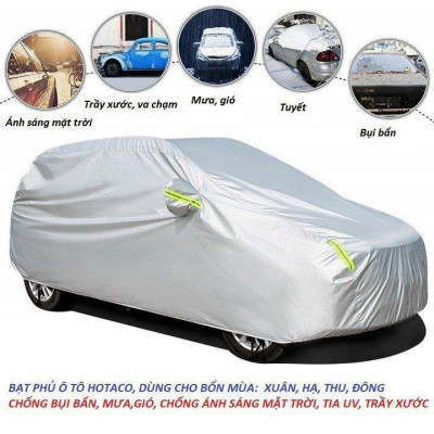Bạt che nắng, chống nắng ô tô kích thước S, M, L, YM, YL 3 lớp có phản quang thông dụng