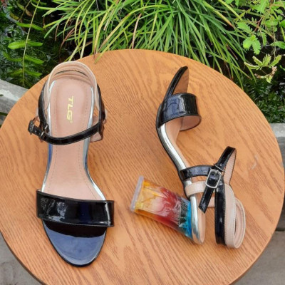 Sandal cao gót đế 7 màu cao cấp hot trend  quai da mềm mại 20248