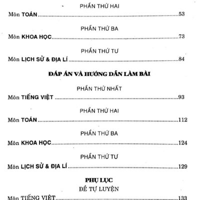 Đề Kiểm Tra Định Kì Tiếng Việt - Toán - Khoa Học- Lịch Sử - Địa Lí 5 - Tập 2