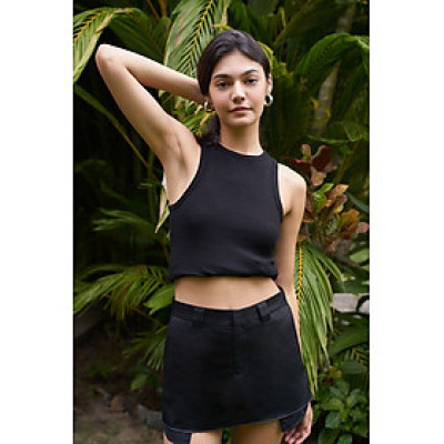 DOTTIE - Chân váy ngắn lưng mỹ - Đen - S0161